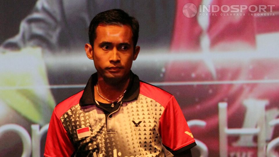 Kisah Hayom Rumbaka pernah cedera saat bertanding di Liga Badminton Malaysia. Copyright: © Herry Ibrahim/INDOSPORT